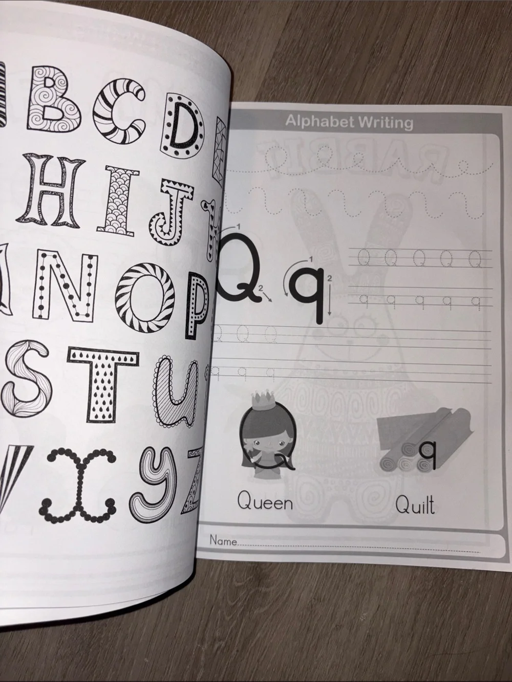 Alphabet Fun-Schooling Journal & Color Your Own Calendar - Blue/Yellow